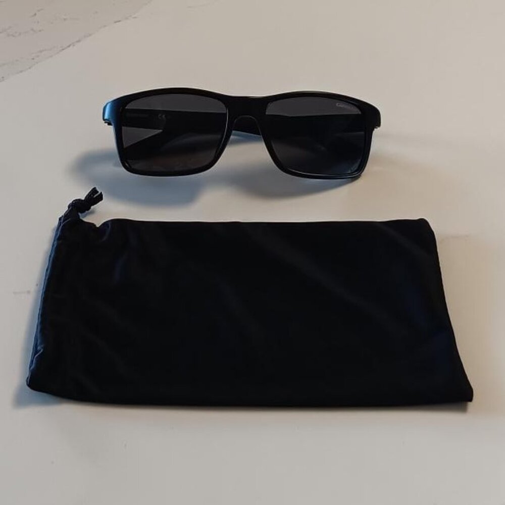 CARRERA Sunglasses 8002 DL5TD Matte Black Frame Grey Polarized NEW